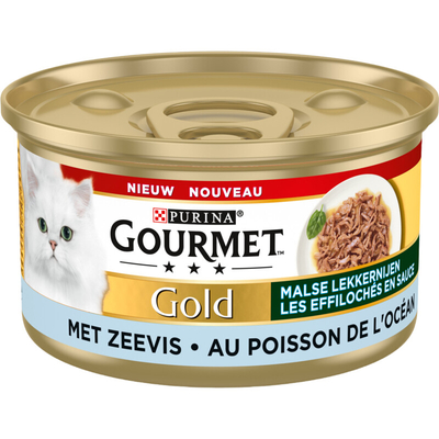 Gourmet Gold malse lekkernijen met zeevis Nat kattenvoer 85 g - natvoer katten