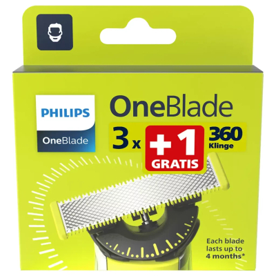 Philips OneBlade 360 scheermesjes - 4 stuks