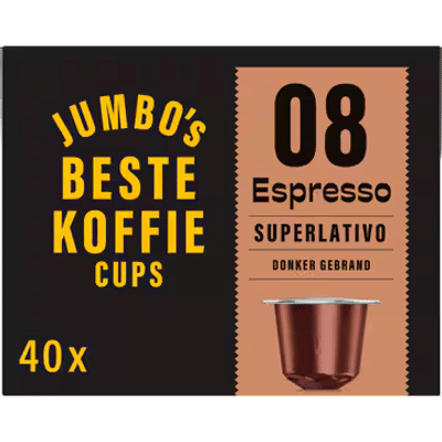 Jumbo's Koffiecups 08 Espresso Superlativo 40 Stuks