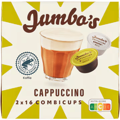 Jumbo's Cappuccino Dolce Gusto koffiecups Compatible Koffiecups 2 x 16 Stuks