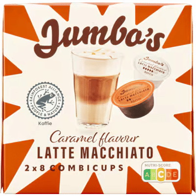 Jumbo's Latte Macchiato Caramel Dolce Gusto koffiecups Compatible Koffiecups 16 Stuks