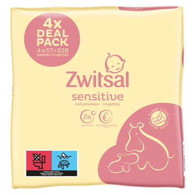 Zwitsal Sensitive billendoekjes - 228 stuks