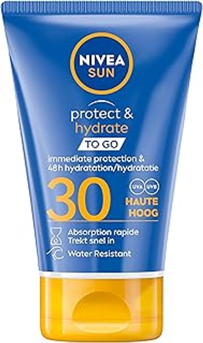 NIVEA SUN Protect & Hydrate Pocket Size Zonnemelk - Mini Zonnebrand - SPF 30 - Waterbestendig - Trekt snel in - 50 ml