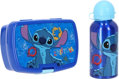 Lilo & Stitch Lunchset - Lunchbox - Drinkfles - Blauw