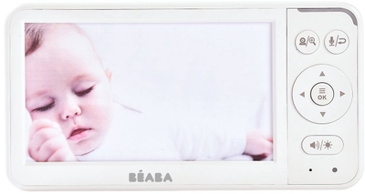 Béaba Babyfoon Zen Plus 2 – 360° Camera – 5” Kleurenscherm – Nachtzicht – Temperatuurmeter – Incl. Slaapliedjes – Tot 300 m bereik