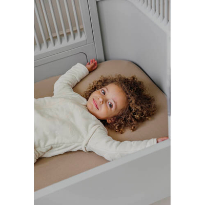 Meyco gevoerde winter baby slaapzak met afristbare mouwen Clouds - natural