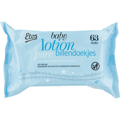 Etos Baby Lotion Pure billendoekjes - 63 stuks