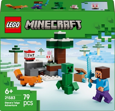 LEGO Minecraft Steve's Taiga-Avontuur Videogame Bouwpakket voor Kinderen - 21583