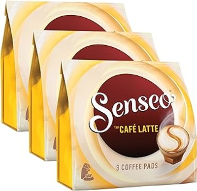 Senseo Coffee Café Latte, aromatic coffee with creamy Milky flavour, coffee with milk 3 x 8 Pads