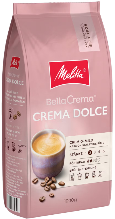 Melitta Bella Crema Crema Dolce koffiebonen - 1000 gram