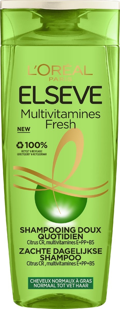 L'Oréal Paris Elsève MultiVitamine - Fresh Shampoo 250ml - Normaal Haar dat snel vet wordt
