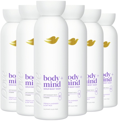Dove Body+Mind Serum douchegel - French Lavender & Oat Milk - 6 x 350 ml