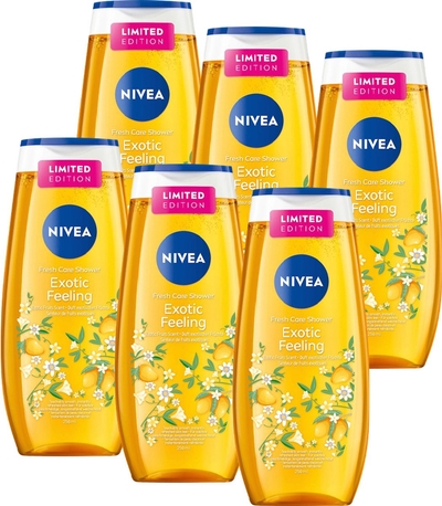 NIVEA Exotic Feeling Douchegel – Shower Gel - Exotische vruchtengeur  - 6x 250 ml