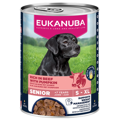 Eukanuba Senior Rijk aan rundvlees met pompoen - 400 g - natvoer honden