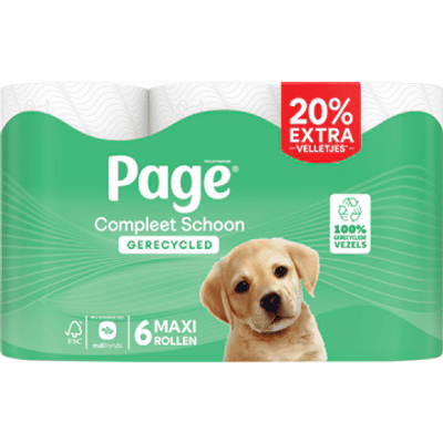 Page Compleet Schoon 2-laags toiletpapier - 6 rollen