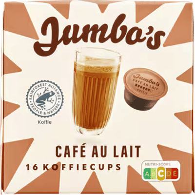 Jumbo's Café au Lait Dolce Gusto koffiecups Compatible Koffiecups 16 Stuks