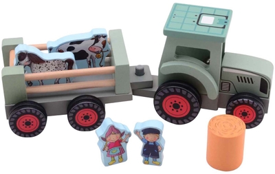 Fien & Teun Houten Tractor met Accesoires - 7dlg.