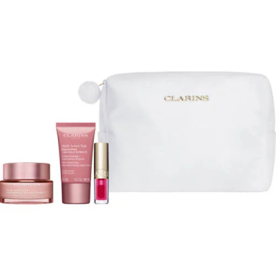 Clarins Set - Multi-Active Day Cream 50 ml + Multi-Active Night Cream 15 ml + Lip Comfort Oil 1,4 ml