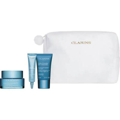 Clarins Set - Hydra-Essentiel Day Cream 50 ml + Hydra-Essentiel Night Cream 15 ml + Total Eye Contour Gel 7 ml