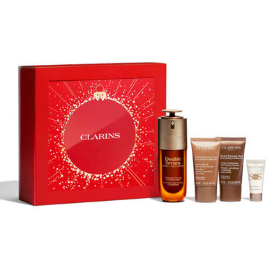 Clarins Set - Double Serum 50 ml + Extra-Firming Day Cream 15 ml + Extra-Firming Night Cream 15 ml + SOS Primer 5 ml