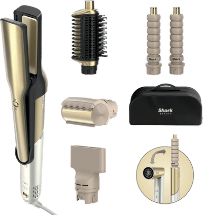 Shark Glam Multistyler - 5-in-1 -voor glad steil, golvend & krullend haar föhn - HD6051SEU