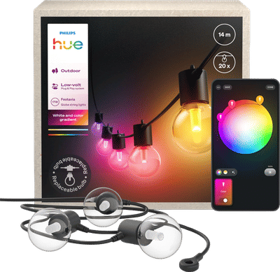 Philips Hue Festavia Globe Lichtsnoer - 14 meter - 20 lampen