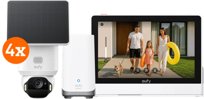 Eufy SoloCam E42 4-Pack + HomeBase 3 + Smart Display E10