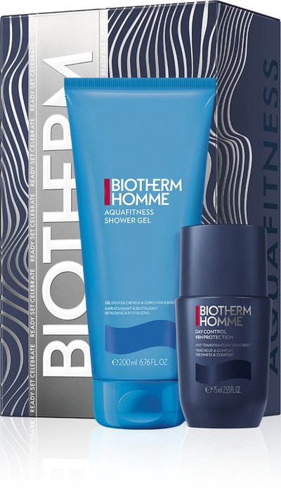 MEN ROUTINE SET: Aquafitness showergel 200ml + Biotherm Homme deodorant Day control 48h roll on 75ml