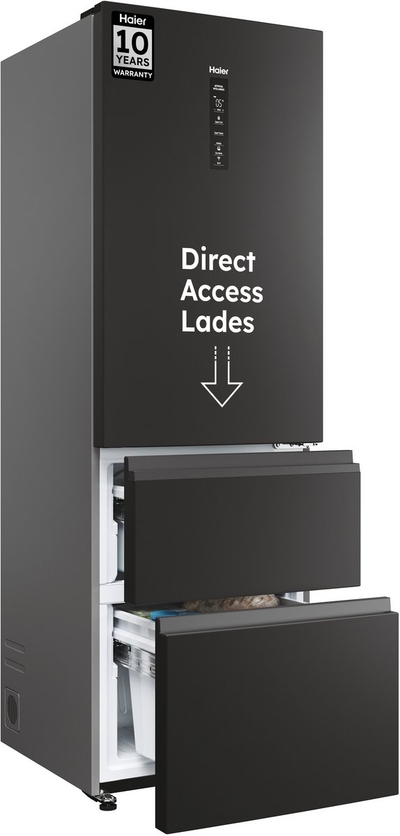 Haier HTW5618DNPT - Koel-vriescombinatie - 360L - Direct Access Lades - Total No Frost - 99% Air Surround - Energieklasse D - 10 Jaar Garantie op onderdelen