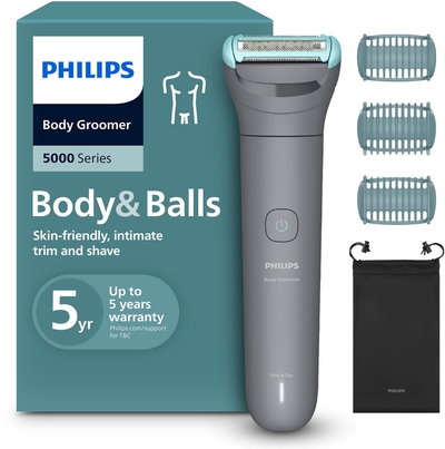 Philips Series 3000 Bodygroomer mannen - Body Trimmer - 3 extra Trimkammen - Opbergzakje - BG3485/15