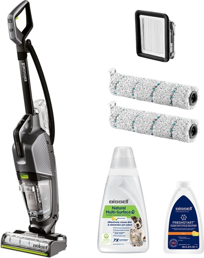 BISSELL CrossWave HydroSteam Steelstofzuiger met Dweilfunctie - Vloerreiniger met Snoer - Stoomreiniger Zonder Zak - Reinigingsmachine voor Tapijt, Tegels & Houten Vloeren - Multi Surface Vacuum Cleaner - Krachtige 1100W Motor - 3528N