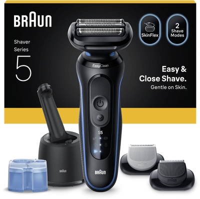 Braun Series 5 Elektrisch Scheerapparaat - SmartCare Center - +2 Opzetstukken - 52-B7650CC - Blauw