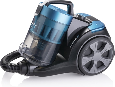 Bestron Stofzuiger zonder zak, Stofzuiger inclusief multi-cycloontechniek en HEPA 13 Filter, met traploze zuigkrachtregeling & 4-delige accessoirepakket, 9m actieradius, 700 Watt, kleur: zwart/blauw