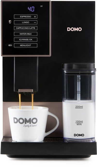 DOMO DO743K Volautomatische espressomachine - Geïntegreerde melkopschuimer – 1 touch bean-to-cup – Espresso – Americano – Lungo – Cappuccino – Latte macchiato – ARS pomp 19 bar
