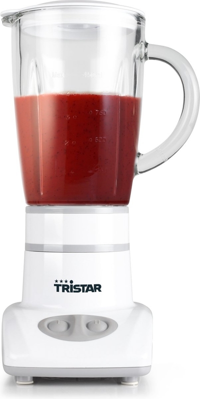 Tristar Blender 180W - BL-4431 - 450ML - Voor smooties, shakes en babyhapjes - Glazen kan
