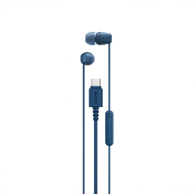 Sony IER-EX15C Headset Bedraad In-ear Oproepen/muziek USB Type-C Blauw