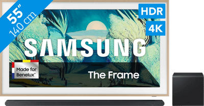 Samsung 55" The Frame LS03FA (2025) + Samsung HW-S800D Zwart (2024)