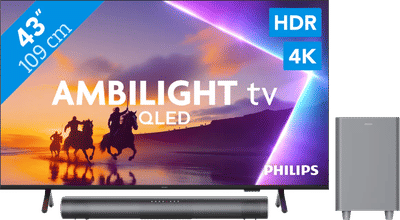 Philips Ambilight 43'' PUS8500 QLED 4K (2025) + Philips TAB6100