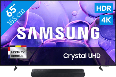 Samsung 65" Crystal UHD U8070F (2025) + Samsung HW-S60D Zwart (2024)