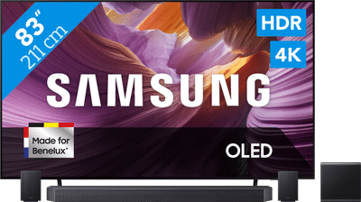 Samsung 83" OLED 4K S85F (2025) + Samsung HW-Q990F Zwart