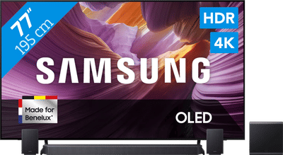 Samsung 77" OLED 4K S85F (2025) + Samsung HW-Q930F Zwart