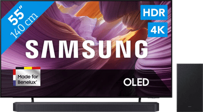 Samsung 55" OLED 4K S85F (2025) + Samsung HW-Q600F Zwart