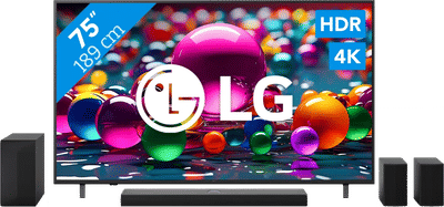 LG 75" 4K Smart UA75 + LG DS70TR