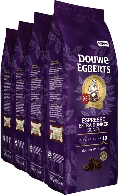 Douwe Egberts Espresso Extra Donker Koffiebonen - 4 x 500 gram