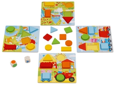 Goki educatief speelgoed geometrische vormen - kleurrijk karton.