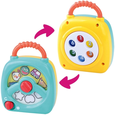 Play baby muziekdoosje kunststof met opwindmechanisme multikleuren.