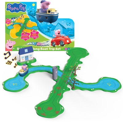 Peppa Pig Whizz Around - Dobberende Boottocht Speelset - Modulaire rijbaan voor Whizz Around voertuigen