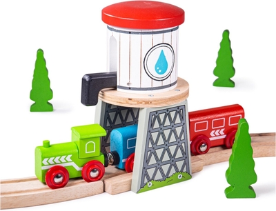 Bigjigs Houten Watertoren Treinbaan - 3 Jaar+
