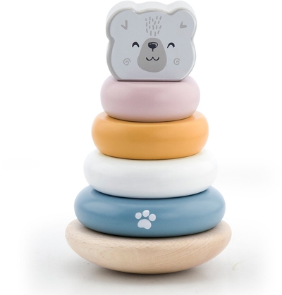 PolarB - houten tuimelring - beer - houten speelgoed vanaf 24+ maanden