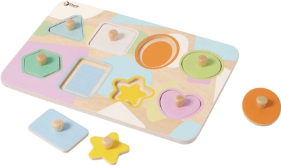 Classic World Houten Noppelpuzzel Vormen, 8st.